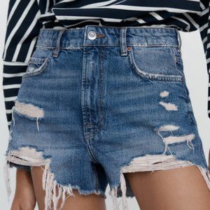 ZARA NWT ZW THE HIGH WAIST SHORTS